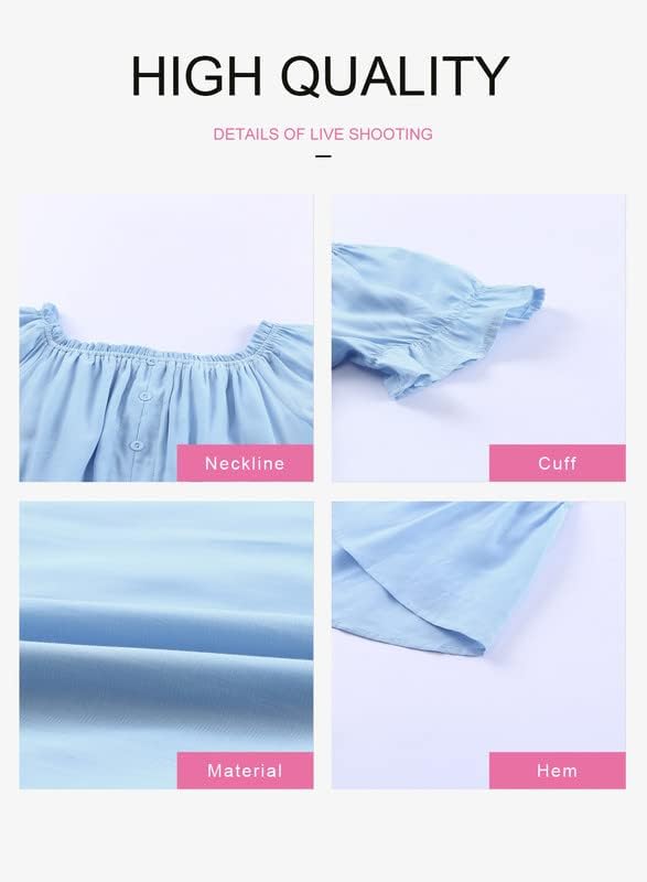 Dokotoo Womens 2023 Off The Shoulder Casual Short Sleeve Maxi Dress High Low Solid Cocktail Skater Dresses