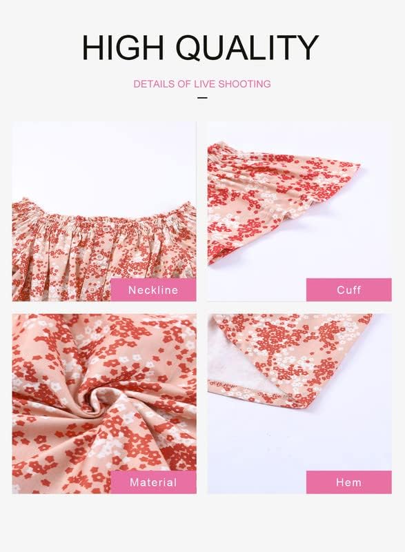 Dokotoo Womens 2023 Off The Shoulder Casual Short Sleeve Maxi Dress High Low Solid Cocktail Skater Dresses