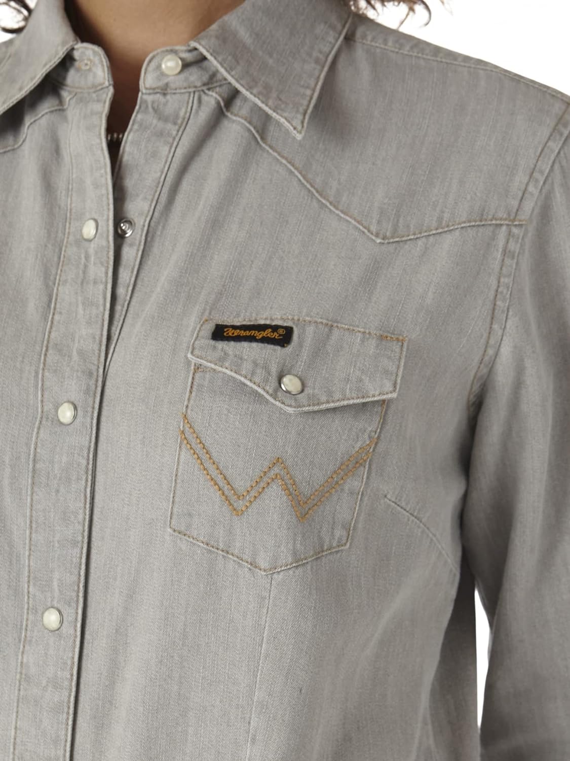 Wrangler Women's Long Sleeve Western Snap Work Shirt