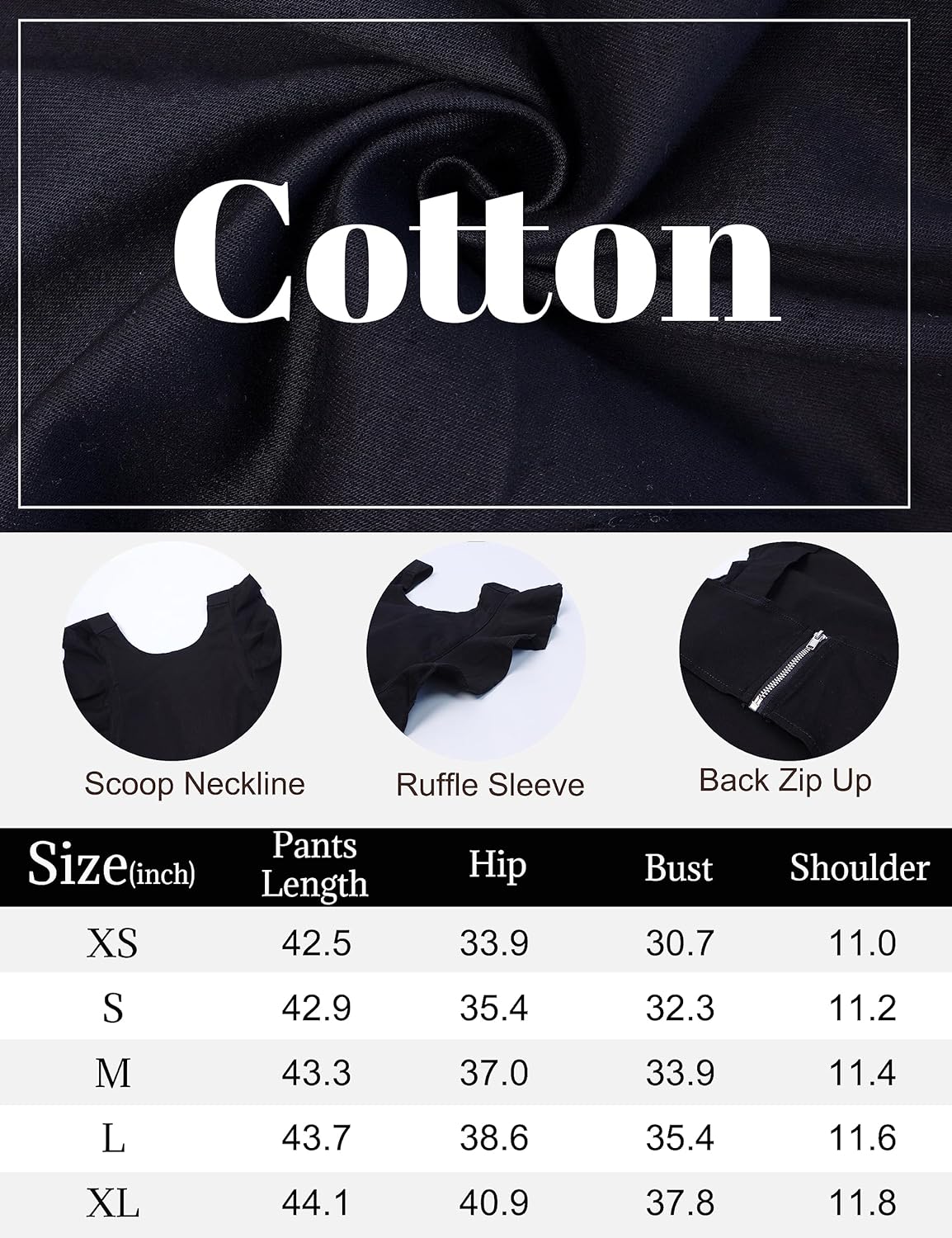 Omoone Women's Flared Denim Jumpsuit Ruffle Sleeve Backless Jeans Jumper Long Rompers