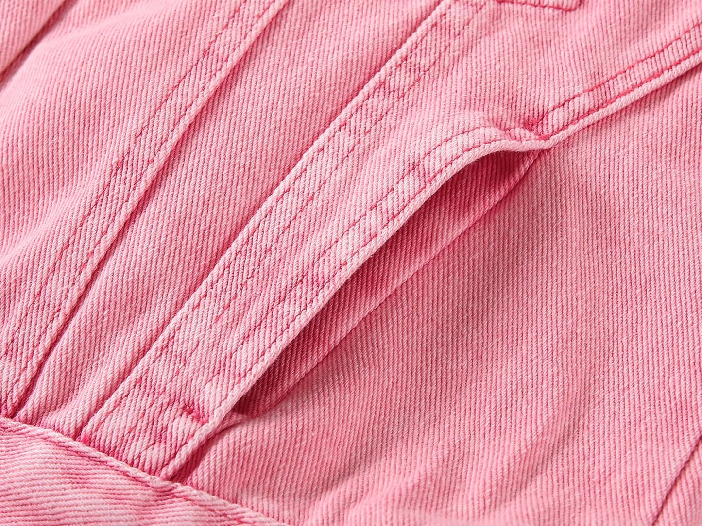 Kedera Women's Embroidered Rivet Pearl Short Denim Jacket Coat